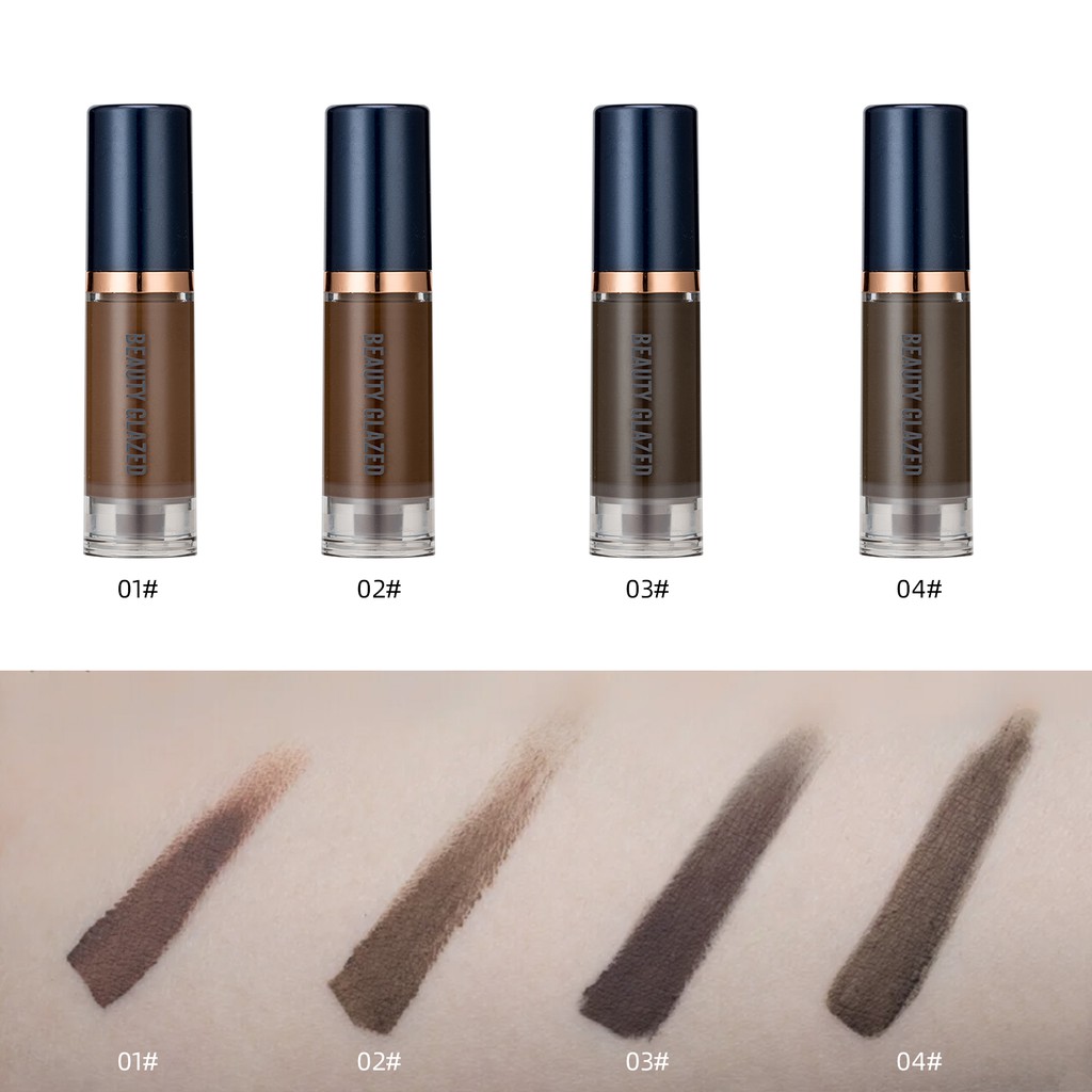 [Hàng mới về] Gel kẻ mày BEAUTY GLAZED 4 màu lựa chọn kháng nước lâu trôi kèm cọ tiện dụng | BigBuy360 - bigbuy360.vn