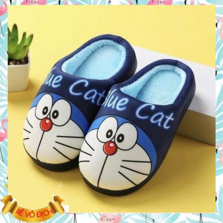 dép bông hình doremon và hello kitty cho bé