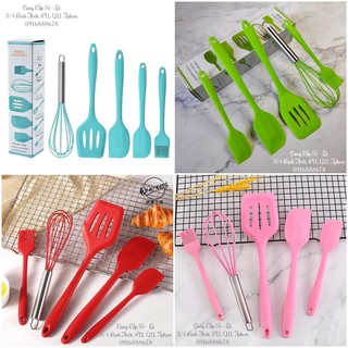 Set 5 Dụng Cụ Spatula Làm Bánh Silicon