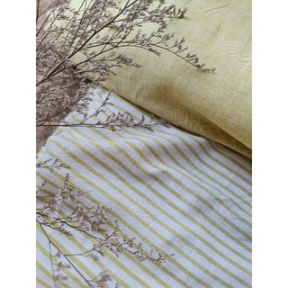 Linen Tưng Pha Bột Sọc Vàng Chanh