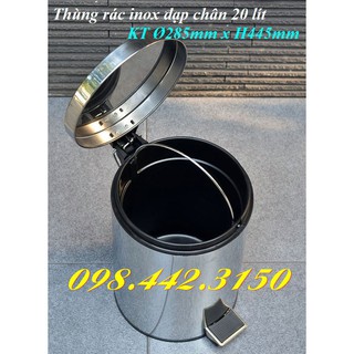 Thùng rác inox đạp chân 20L