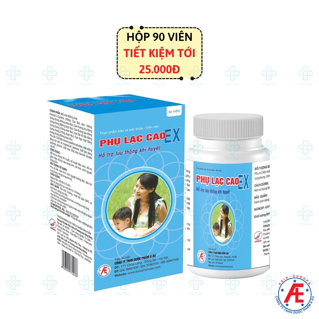 Phụ Lạc Cao EX - Hỗ Trợ Lưu Thông Khí Huyết, Điều Hòa Kinh Nguyệt (Hộp 90 viên/180 viên [Chính Hãng]