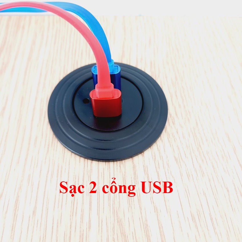 Bàn học, bàn làm việc gỗ tích hợp sạc 2 cổng USB tiện lợi