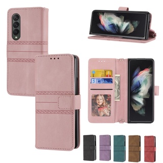 Bao da samsung z gấp 2 z gấp 3 gấp 4 gấp 5 tùy chọn màu lật từ tính giá đỡ thẻ ví hộp đựng tay dây buộc vỏ bảo vệ dây buộc vỏ điện thoại vỏ mềm