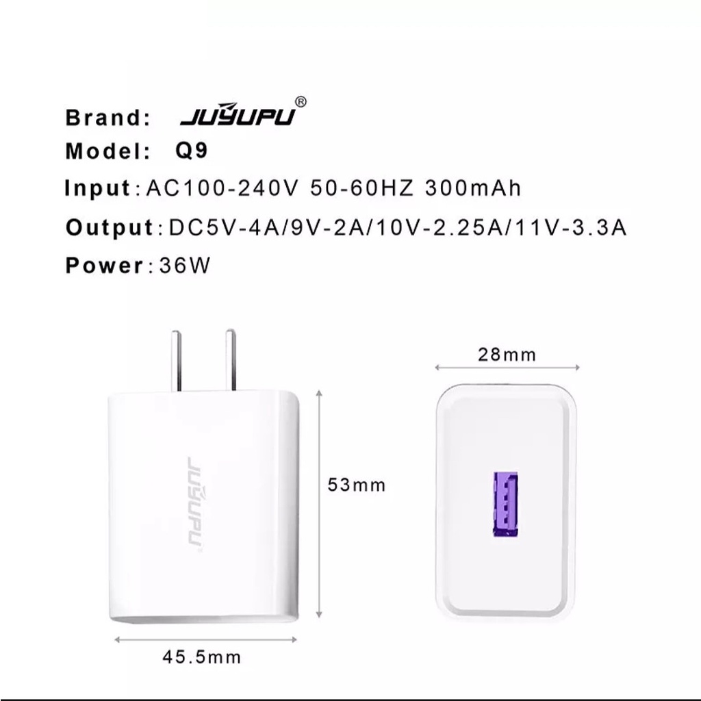 Bộ sạc nhanh siêu tốc 36W dây sạc 5A micro hoặc type c dành cho Samsung Xiaomi Oppo Vivo