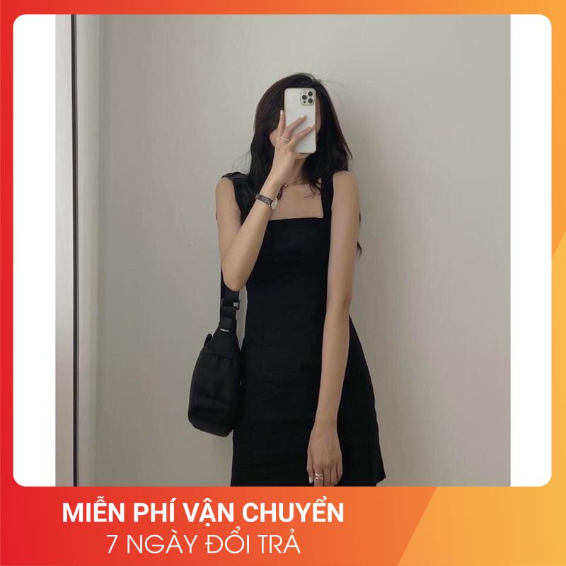 [Ảnh thật] Váy hai dây bản to co giãn cổ vuông 24APRIL 🌸 Váy 2 dây basic hottrend | BigBuy360 - bigbuy360.vn