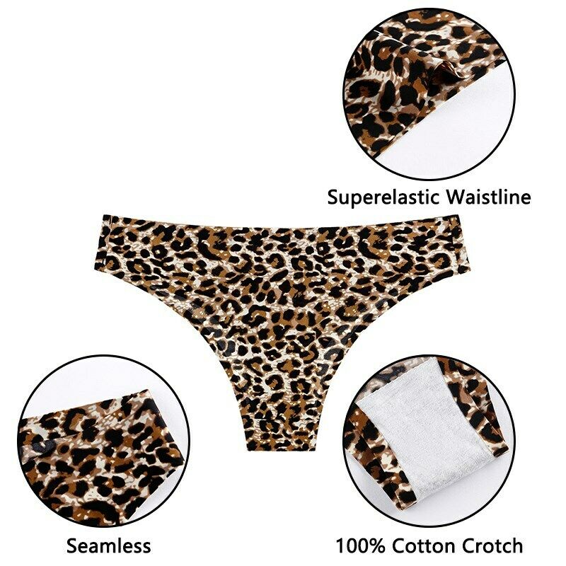 Ladies Sexy Leopard Panties Hot No Trace Briefs Tanga Fitness Thongs Underwear | BigBuy360 - bigbuy360.vn