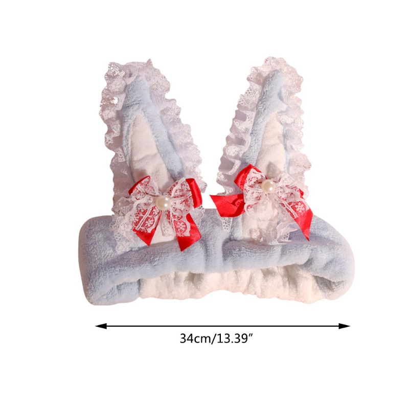 Băng Đô Tai Thỏ Họa Tiết Hoạt Hình Dễ Thương