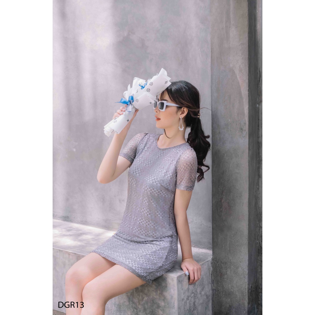 Đầm Voan Lưới Hai Lớp Hàng Thiết Kế (Có Big Size) ĐGR13