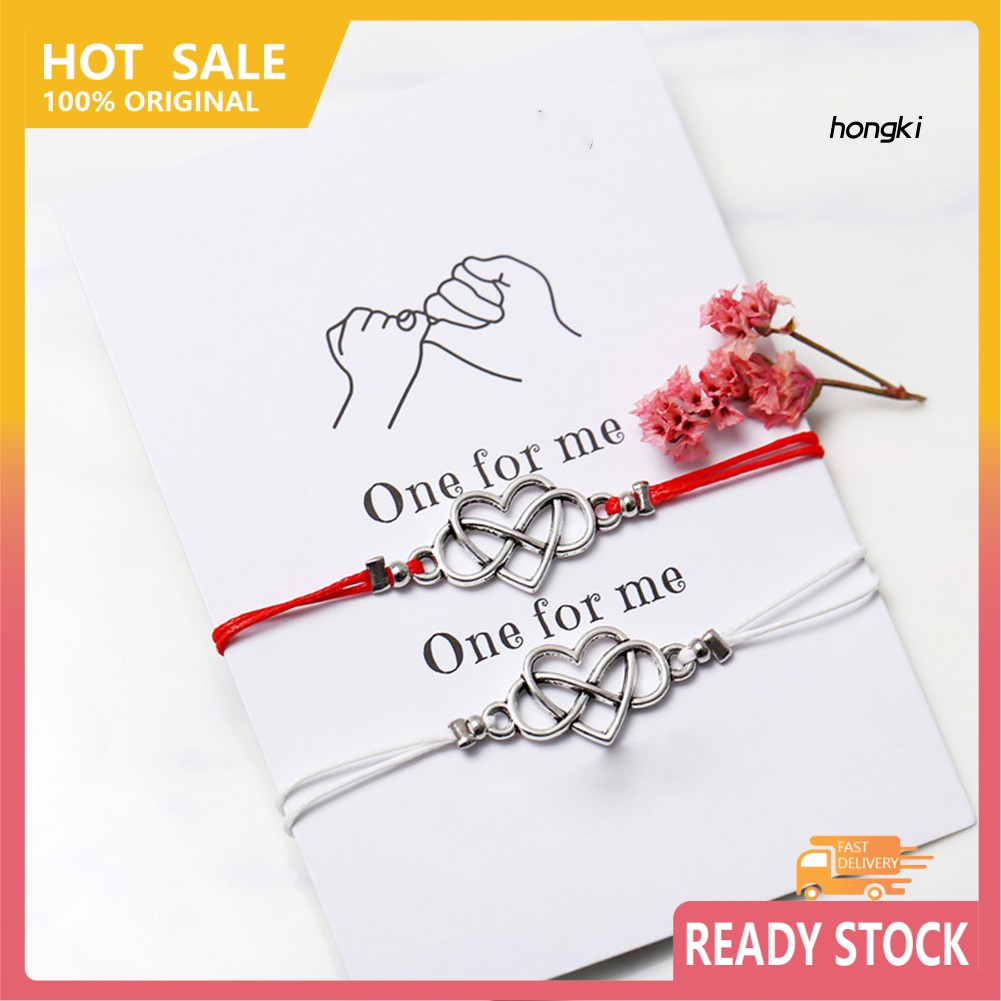 Set 2 vòng tay hình trái tim độc đáo thời trang cho cặp đôi