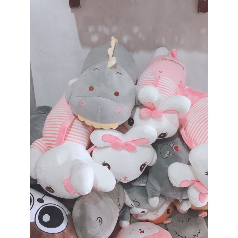 Bộ chăn gối văn phòng Thỏ kèm mền 3in1 tiện lợi, Thỏ có chăn (bộ gối mền hình thỏ xinh), Gối văn phòng 3in1 hàng đẹp