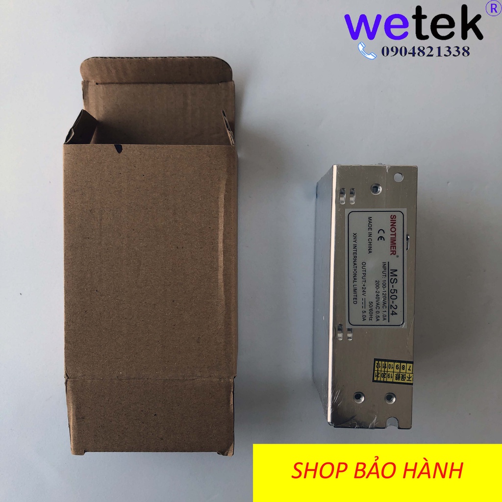 Nguồn xung tổ ong thương hiệu Sinotimer MS-50-24, 50W, 24Vdc, 2.1A, SMPS, hàng công ty, bảo hành 12T, có hóa đơn, CO CQ