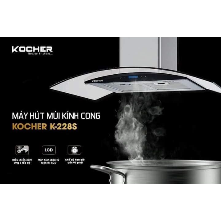 Hút mùi Kocher K-288S [Hút khỏe - Siêu êm] nhập Malaysia