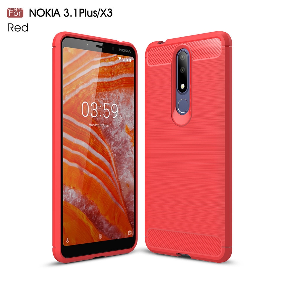 NOKIA Ốp Lưng Sợi Carbon Sang Trọng Cho Nokia 3.1 Plus Nokia 3.2 3 X3 3.1a 3.1c