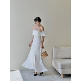 Set lụa dịu dàng July, kiểu trễ vai dịu dàng,chất lụa thoáng mát