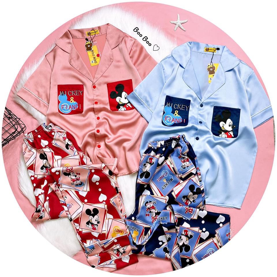 Đồ Bộ Pijama Satin Phối 2 TÚI TNQD