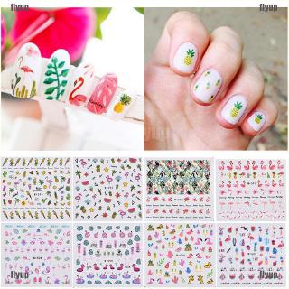 Sticker Dán Móng Nghệ Thuật Hình Chim Hồng Hạc