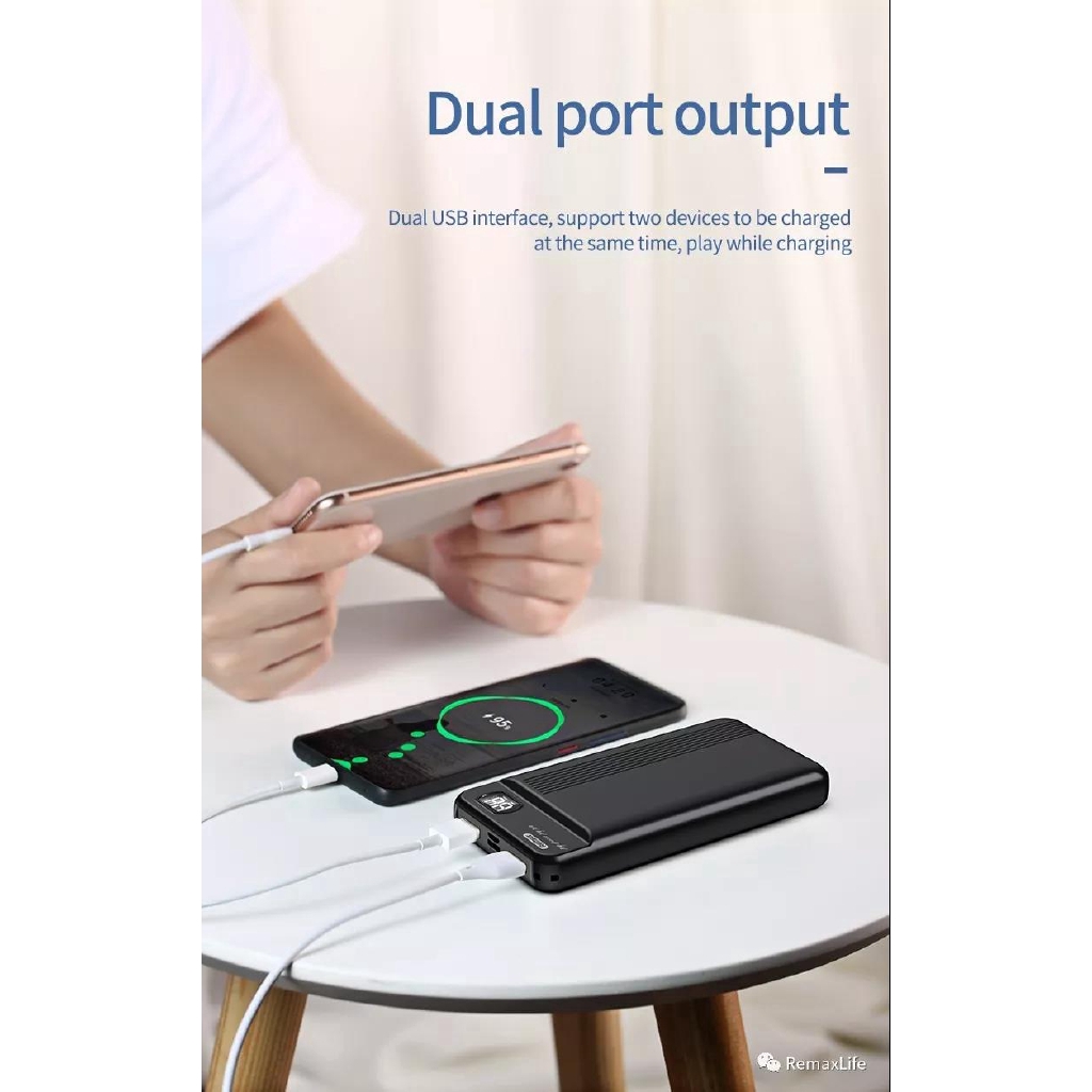 Remax RPP-106 20000mAh Power Bank backup battery, fast charging Safe standard