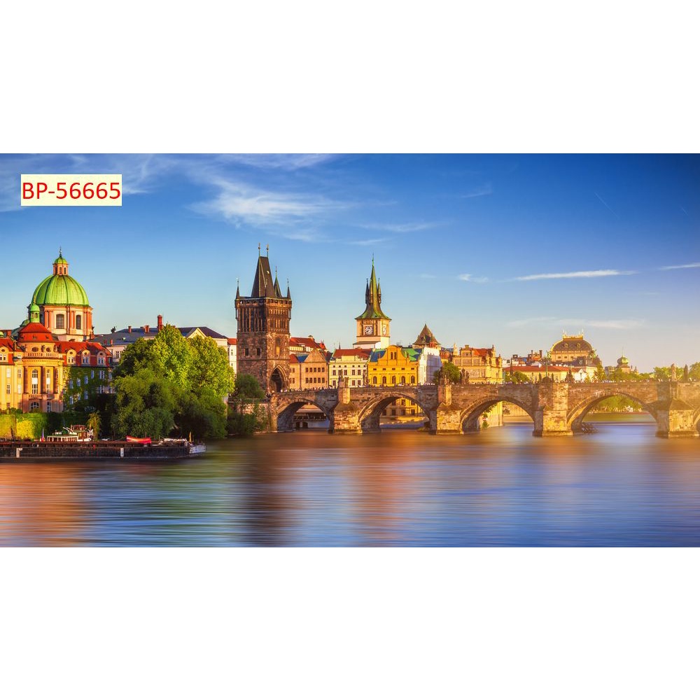 Tranh dán tường Đà Nẵng, Hội An 3D Chất liệu lụa 3D, xé không rách, lau chùi thoải mái, hình ảnh siêu sắc nét, không nh