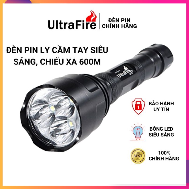 Đèn pin cầm tay ⭐ Đèn pin ly S015 Pin 4800Mah siêu mạnh, chống nước ⭐ Bảo hành 12 tháng