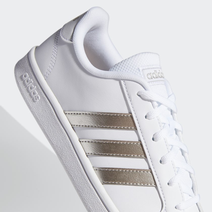 (100% chính hãng Adidas) Giày Adidas Grand Court Base "Cloud White/Platinum Metallic"