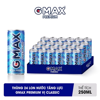 Thùng 24 lon nước tăng lực Gmax Premium vị Classic (250ml x 24)