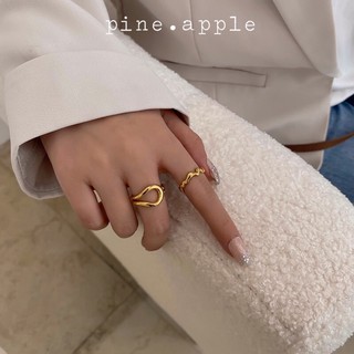 Nhẫn nữ uốn rỗng cá tính, sang chảnh Pineapple - FREESHIP - Hàng có sẵn (video + ảnh thật) - N5