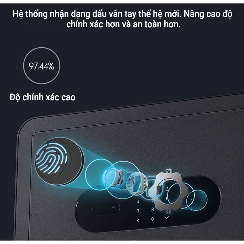 [NEW] Két sắt điện tử vân tay thông minh Xiaomi Mijia Smart Safe - Bảo hành 6 tháng