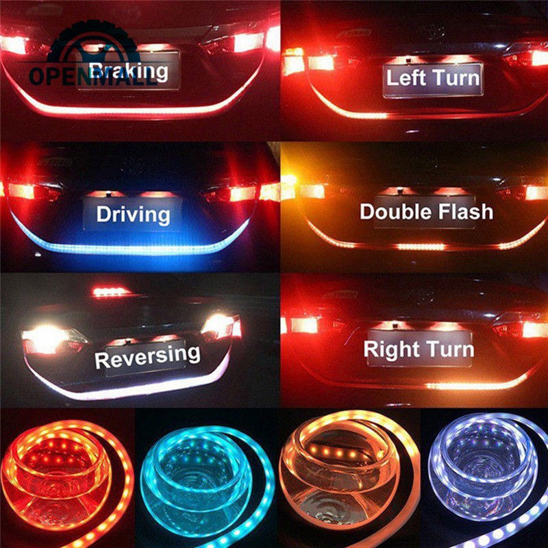 Dây đèn LED 1.2m 12V 4 màu gồm 36 bóng dùng trang trí đuôi xe hơi tiện dụng