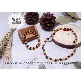 Set vòng hổ phách size 32cm -14cm
