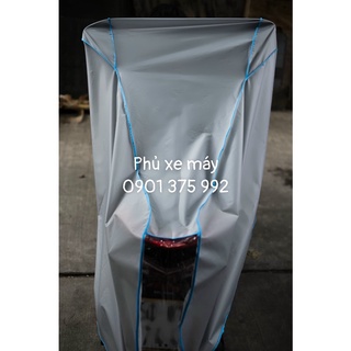 Áo Trùm Xe Máy (Màu Xám & Màu Xanh)