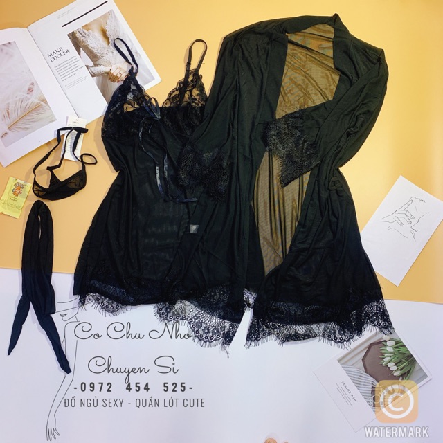 [ DƯỚI 55KG] 062 - ĐẦM NGỦ SEXY - VÁY NGỦ SEXY GIÁ RẺ TẶNG KÈM ÁO KHOÁC CAO CẤP LL 062