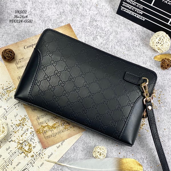 Clutch - Ví cầm tay nam nữ khóa số cao cấp Da bê  GC VKS02