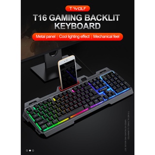 Bàn phím Keyboard T-WOLF T16 Led 7 màu USB