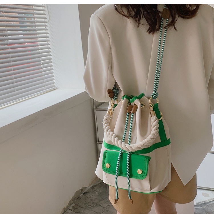 Túi Đeo Vai Màu Sắc Tương Phản Cỡ Lớn Thời Trang Cho Nữ