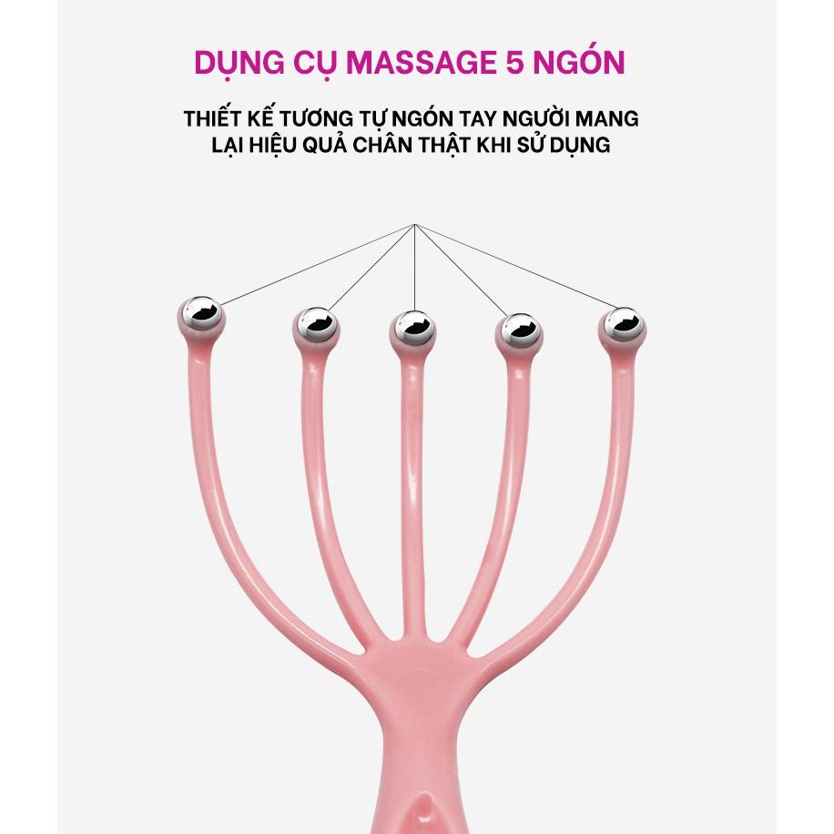 Cây Massage Đầu Gãi Ngứa Chất Liệu Bền Đẹp, Bi Thép Lăn Tròn Giúp Thư Giãn, Lưu Thông Máu (giao màu ngẫu nhiên)