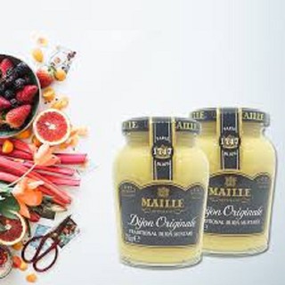 Combo 3 chai Mù tạt vàng Dijon Originale Maille lọ 215g