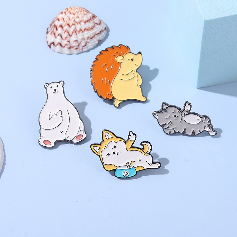 Ghim Cài Áo Hình Động Vật Hoạt Hình Đáng Yêu