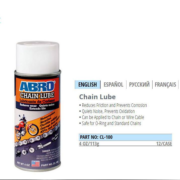 Chai xịt dưỡng sên Abro Chain Lube 113g