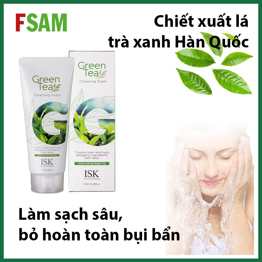 Sữa Rửa Mặt Trắng Da, Giảm Mụn Cho Da Dầu, Nhạy Cảm, Khô, Hỗn Hợp,.. Sạch Sâu, Dưỡng Ẩm, Dịu Nhẹ, Thành Phần Trà Xanh, T