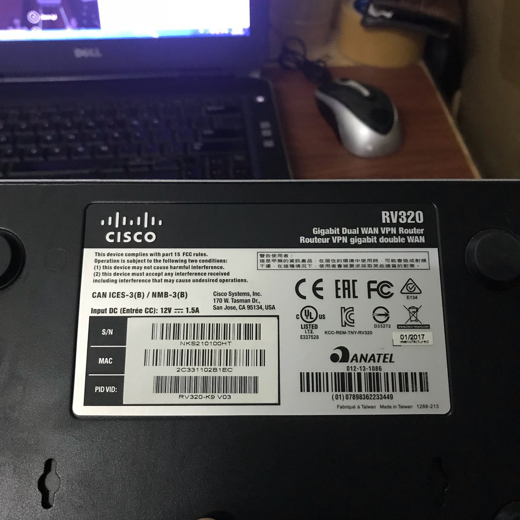 Cân Bằng Tải Cisco RV320 Dualwan Gigabit Router