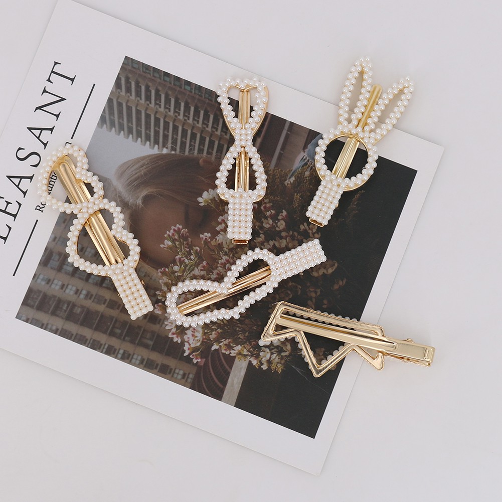 Kẹp tóc ngọc trai thanh lịch cho nữ