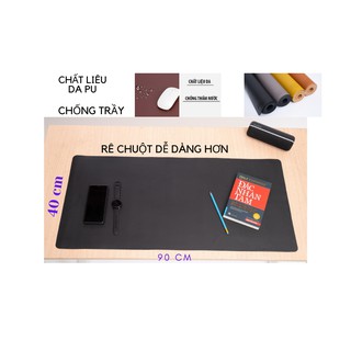 Miếng lót chuột cỡ lớn da pu cao cấp 40x90 cm