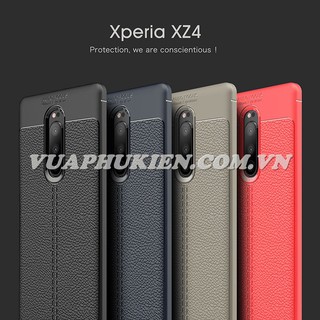 Ốp lưng silicon dẻo giả da hãng Auto Focus cho Sony Xperia 1/XZ4/XZ3/XZ2/XZ1/XZ/XZs/XA1 Plus/Ultra/XZ Premium