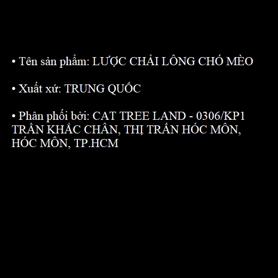 LƯỢC CHẢI LÔNG CHÓ MÈO - LƯỢC CHUYÊN CHẢI VE RẬN BỌ CHÉT CHO THÚ CƯNG