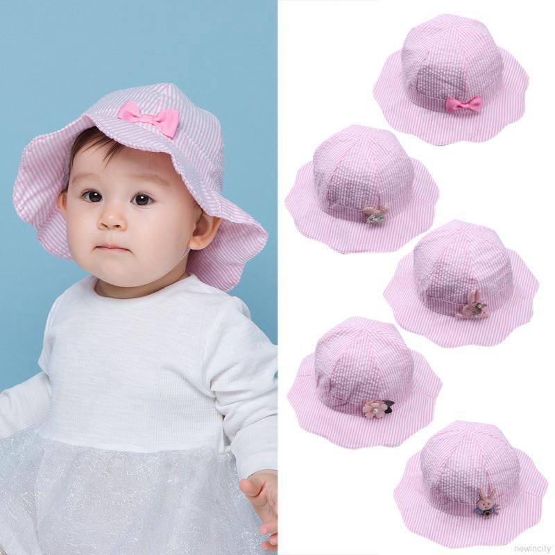 Mũ tai bèo kẻ sọc dễ thương cho bé gái