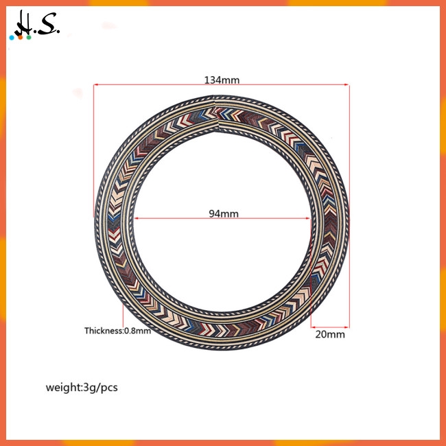 Wood Soundhole Rosette Inlay Guitar Sound Hole Decoration 94mm for Classic Guitar Acoustic Guitar