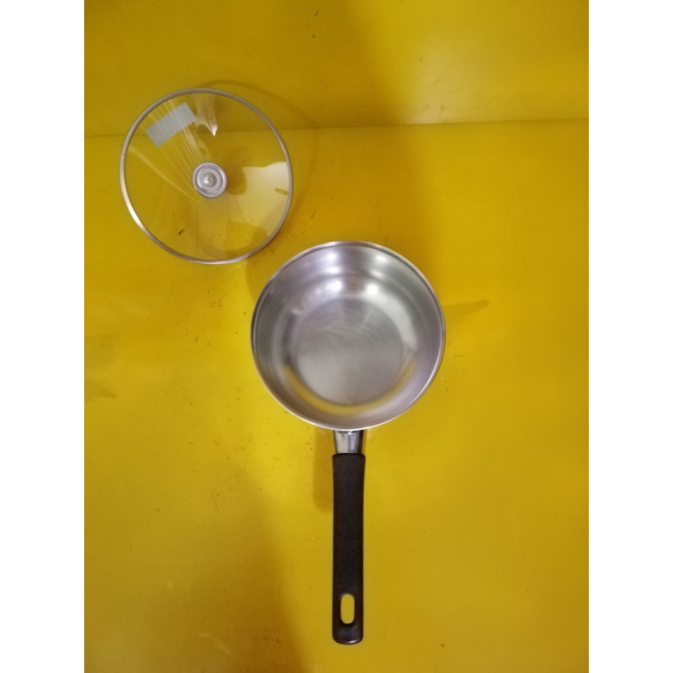 Quánh inox Luckywood Japan nội địa Nhật, size 16cm, cao 8cm (mã 639), Dùng được bếp từ