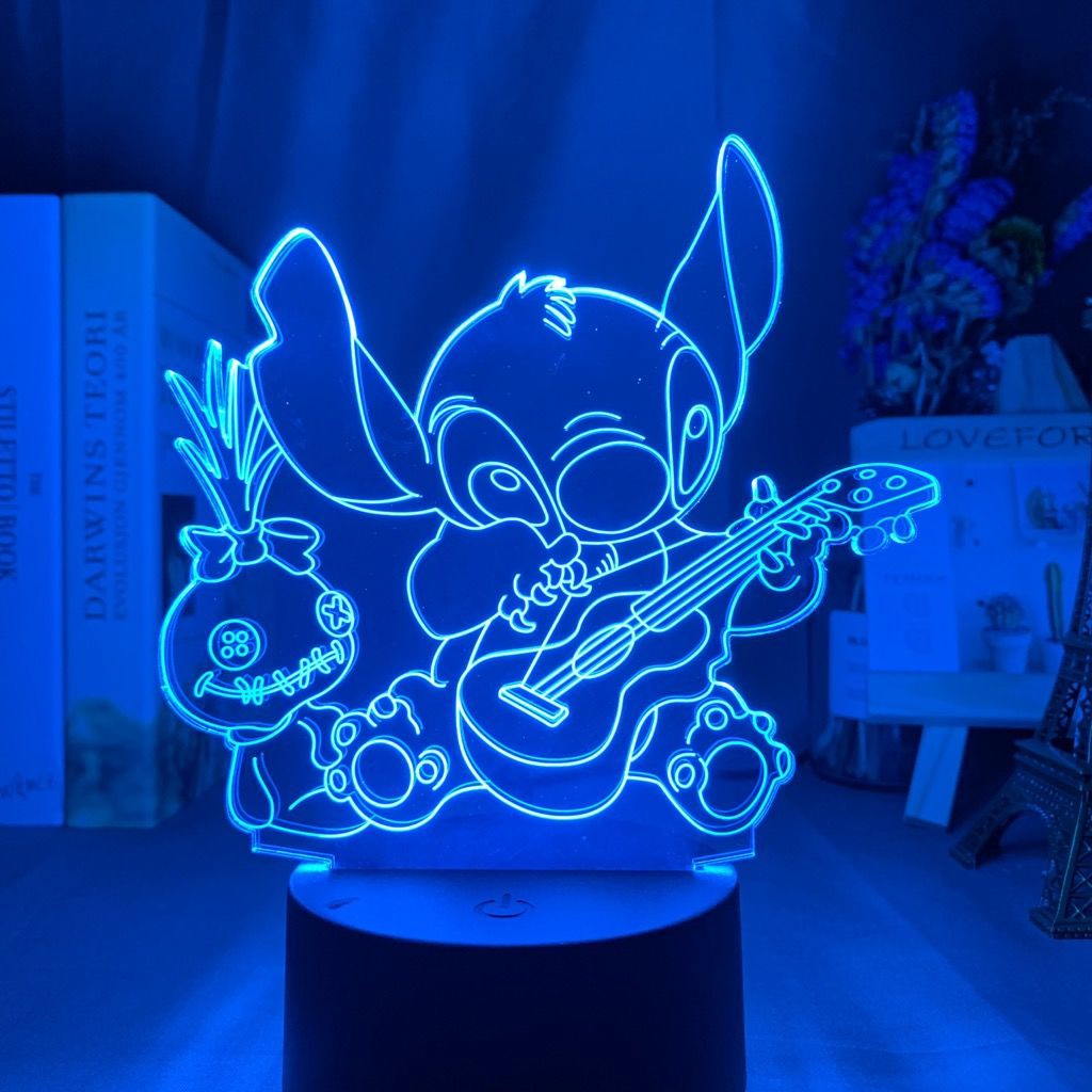 Đèn Ngủ led Nhiều Màu Hình Chú Chó stitch Dễ Thương Trang Trí Phòng Ngủ Cho Bé