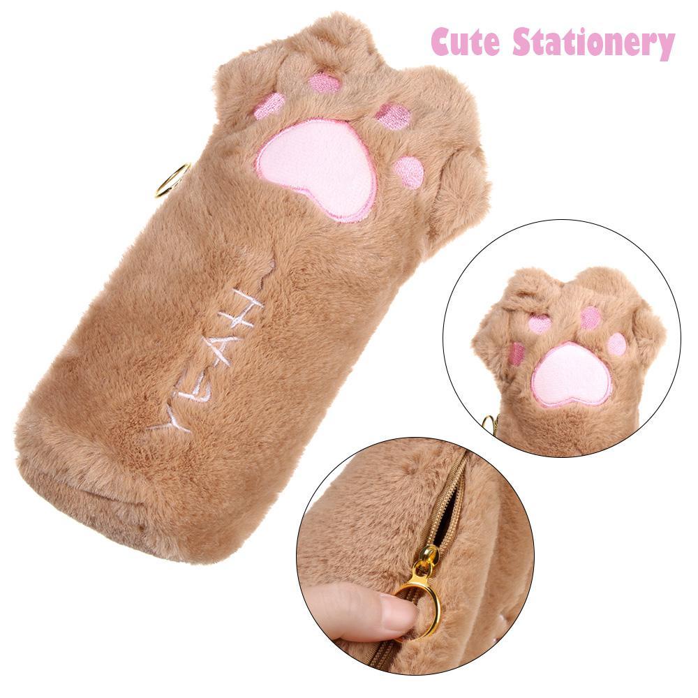 Túi Đựng Bút / Mỹ Phẩm Sức Chứa Lớn Thiết Kế Dễ Thương Tiện Dụng Cho Nữ Giá Đỡ